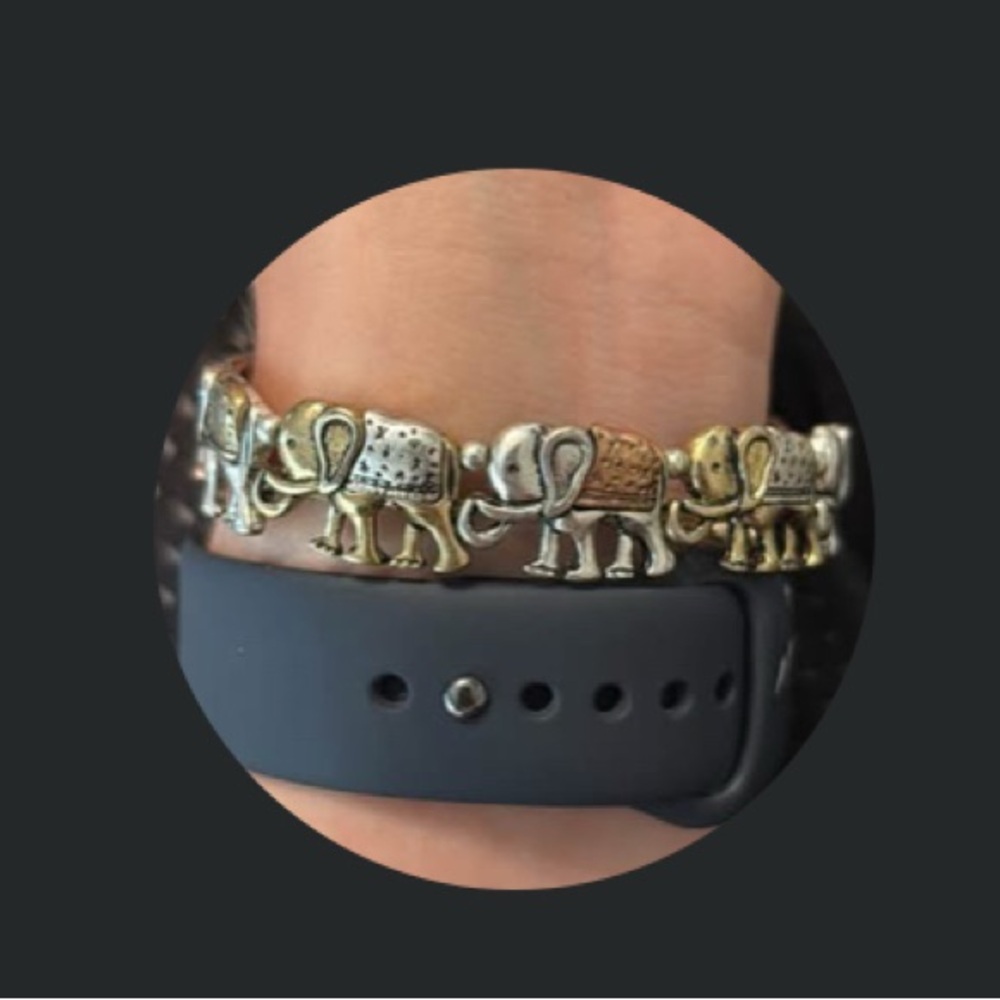 Macy's Elephant Charm Bracelet in Gold and Silver